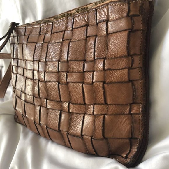 Costanza Rota Tan Woven Leather Cross Body - Picture 2 of 10